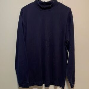 Mens navy blue high neck shirt